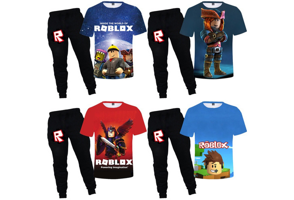 2020 Summer High Quality Roblox Printed 3d T Shirt And Harem Pants Children Fashion Short Sleeve Tee Tops Sweatpants Suit For Boys Girls Wish - roblox visor blue hoodie pants by 1blox roblox