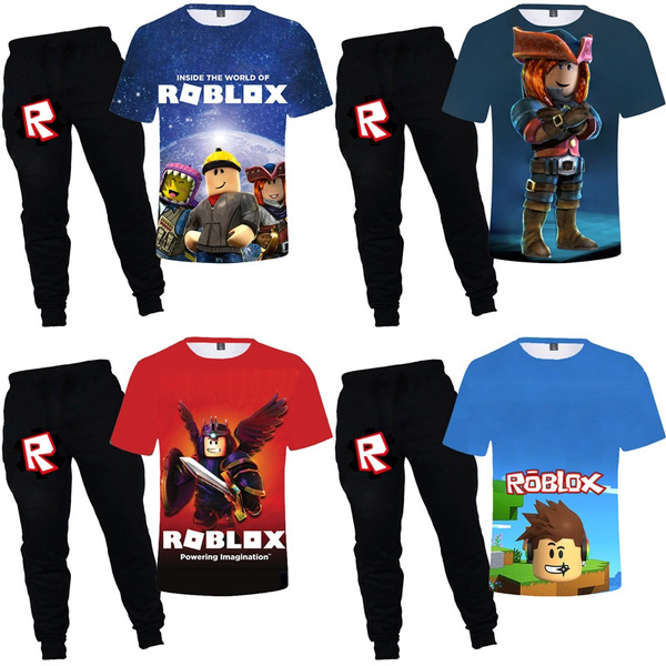 2020 Summer High Quality Roblox Printed 3d T Shirt And Harem Pants Children Fashion Short Sleeve Tee Tops Sweatpants Suit For Boys Girls Wish - pants 3 in 2020 roblox shirt roblox create shirts