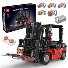 Toy, forkliftmodel, modelcar, bricksblock