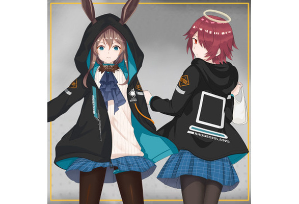 Arknights Amiya Cosplay Hooded T-shirt Casual Thin Coat Couple Jacket Hot  Game Costume