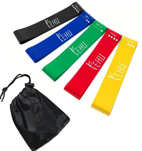 Fit Simplify Resistance Loop Exercise Bands with Instruction Guide and  Carry Bag, Set of 5