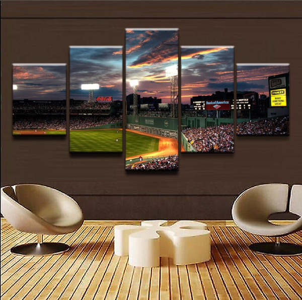 Canvas Wall Art Modular Pictures 5 Pieces Sports Fenway Park Painting Hd Prints Poster Artwork Home Decor Living Room No Frame Wish