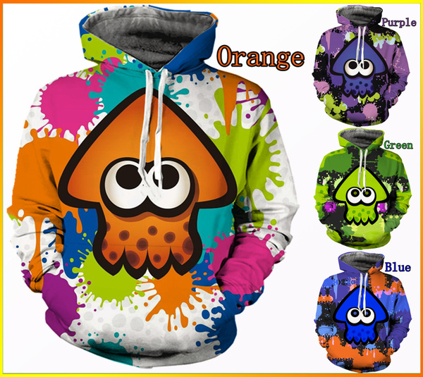 Newest Splatoon Octopus Long sleeve Men Women 3D printing Harajuku