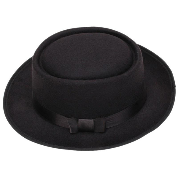 Women Flat Top Hat Bowler Hat Church 