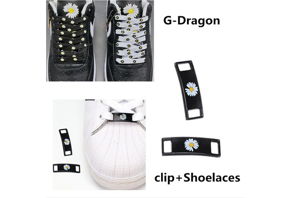KPOP GD G-Dragon Daisy Metal Clips Brooches Pins PEACEMINUSONE DAISY PMO  Shoelaces Shoestrings