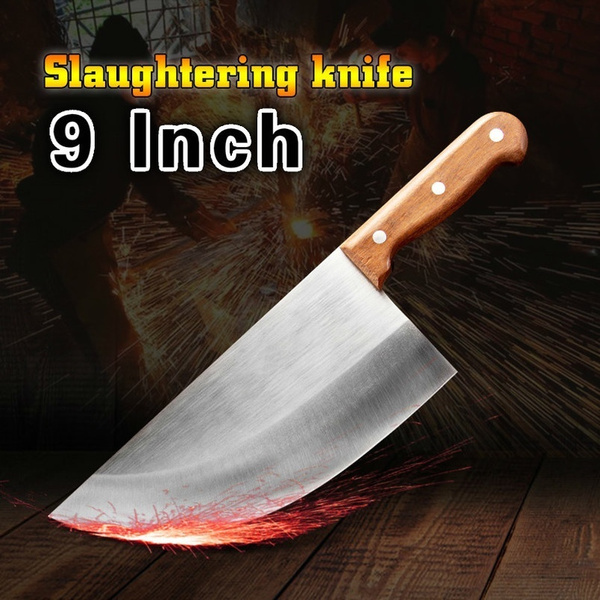 Wooden Kitchen Slaughter Butcher, Chef Knife 11 Inch Forged