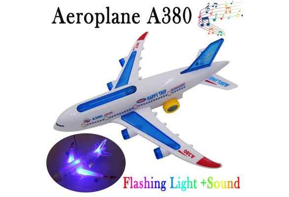 Details about   Electric Toy With Light & Music Kids Airplane Airbus Bump And Realistic Go 