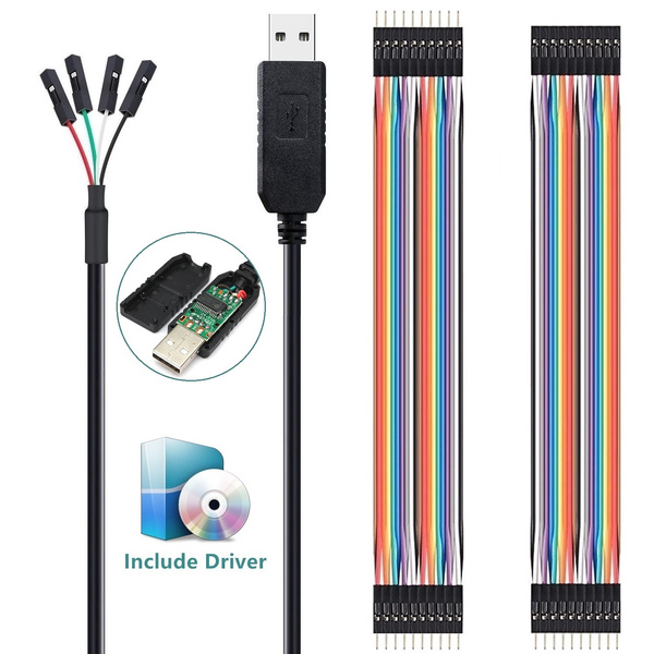 design hvede Kemi USB to TTL COM Serial Adapter Converter Cable PL2303 0.1 inch 4 Pin TX RX  VCC GND with Driver and 20 Dupont Cable for Arduino ESP8266 ESP32 Raspberry  Pi etc | Wish