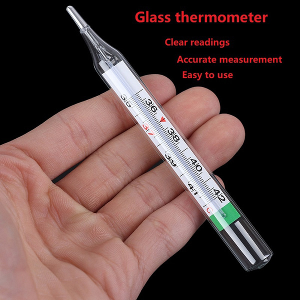 Thermomètre sans mercure échelle verre traditionnel précision