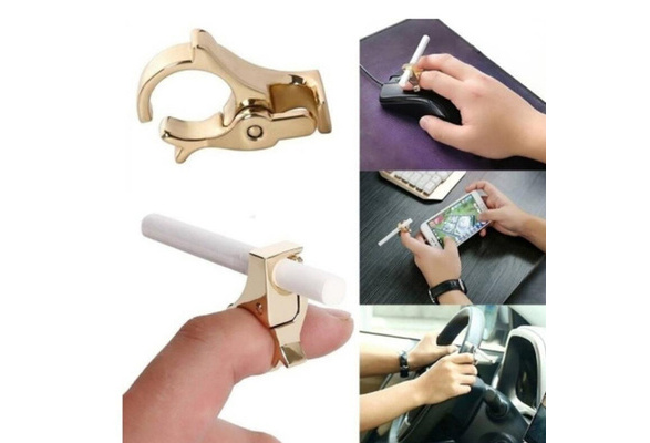 hand cigarette holder Cigarette Ring Holder Hands Smoking Clip on Rack Male Smoke Finger  Prevention for Console