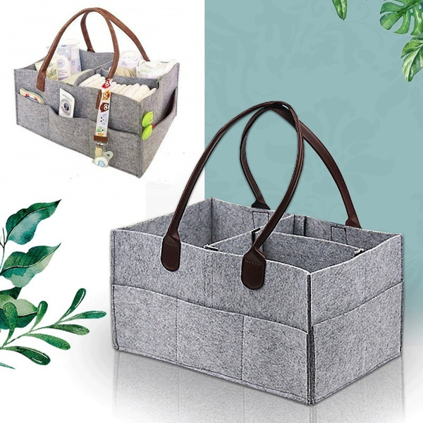Multifunctional Maternity Handbags Felt Baby Diapers Bag for Mummy Nappy  Changeable Bag Milk Bottle Storage Bags | Wish