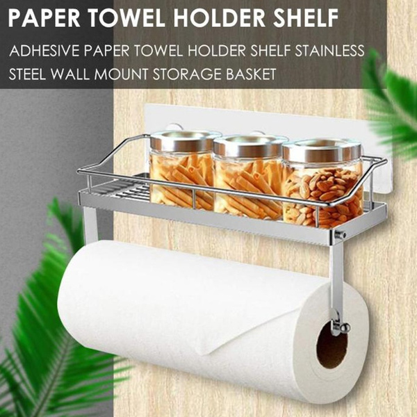 Wall mount paper best sale towel holder no screws