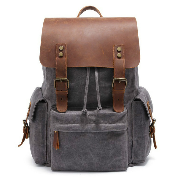 Men's backpack leather backpack | Wish