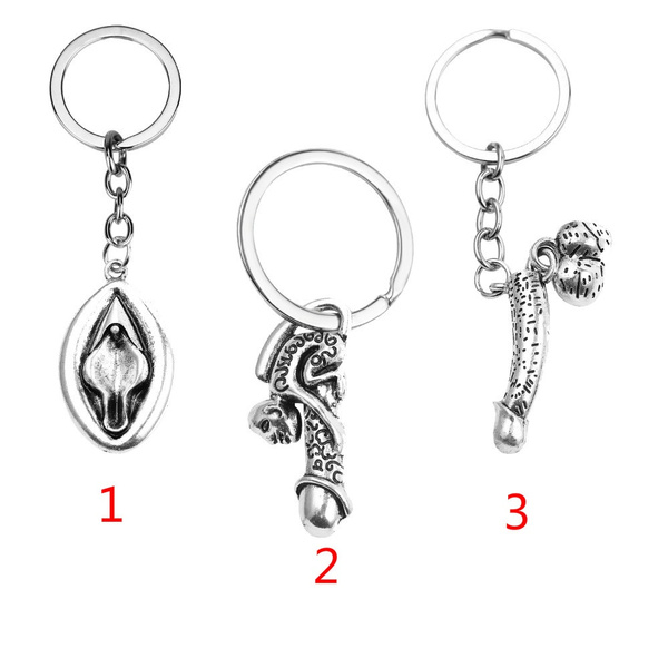 Peculiar Car Key Chain Male Female Sex Organ Key Chain Metal Genital Keychains Motorcycle Key Ring Gift for Benz Alfa Nuova Ford Wish