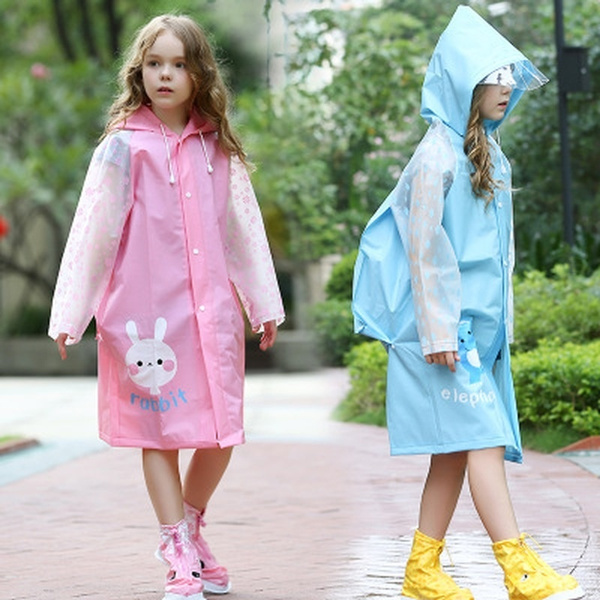 Kids Baby Rain Coat Poncho Boys Girls 