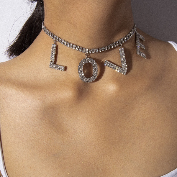 Word deals choker necklace