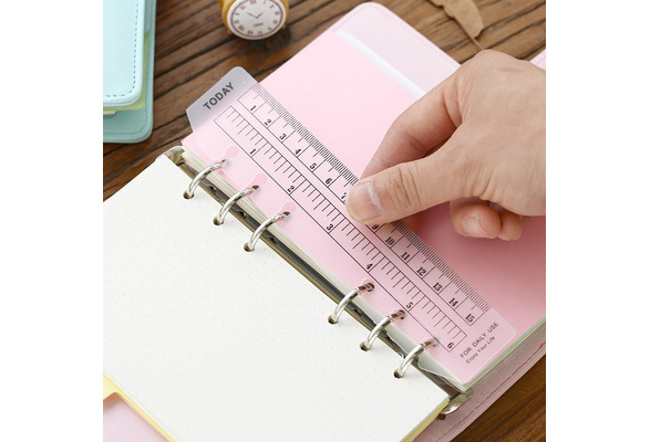 Frosted Planner Agenda for 6 Holes Loose Leaf Spiral Notebook Organizer  Bookmark A5/a6 Pvc Ruler