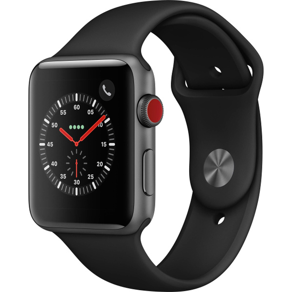 Used Apple Watch Gen 3 Series 3 Cell 42mm Space Gray Aluminum ...