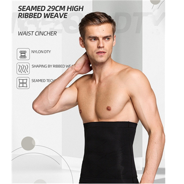 Miko Men Firm Tummy Control Shapewear Compression Waist Cincher Slimming  Body Shaper Belly Fat Girdle Stomach Band