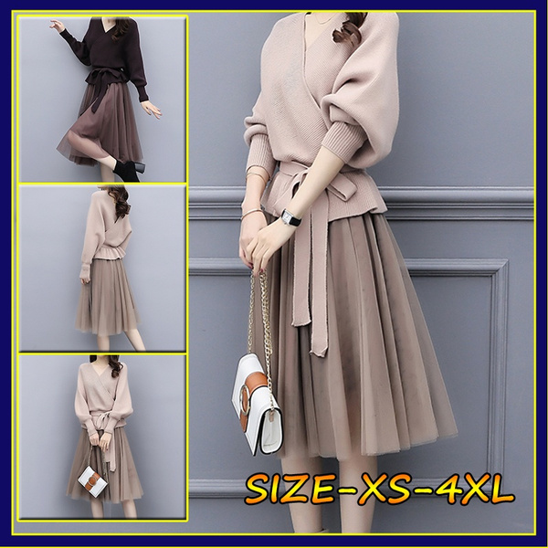 L-4XL Plus Size Two Piece Sets Fall Outfits Women Clothing Fashion