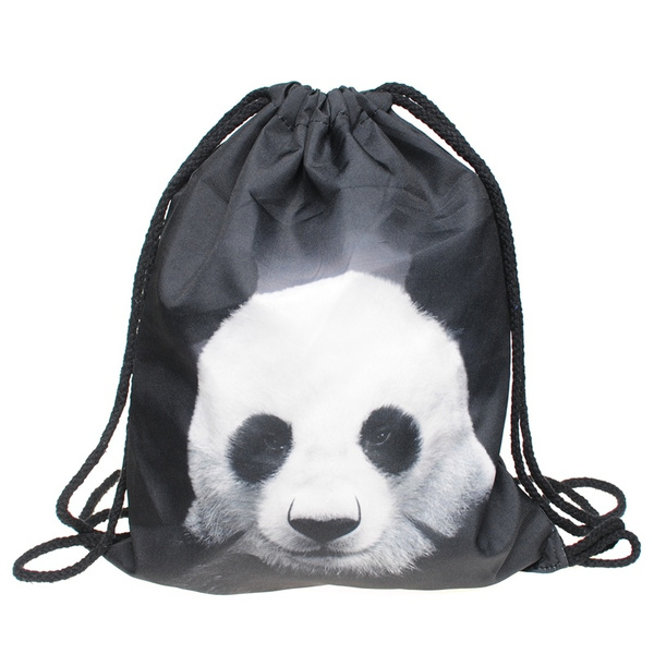panda drawstring bag