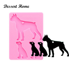 Family, diyepoxycraftmold, keychainsiliconemold, dogfamilykeychainmold