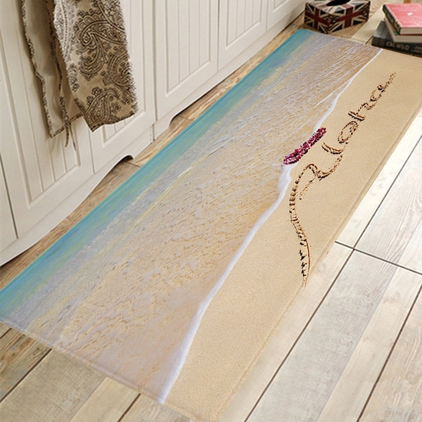 BECCI Colorful Whale Non-Slip Kitchen Rug Water Absorb Carpet Runner for Home Rugs Washable Indoor Floor Mats for Home Decor Bathroom Laundry Living Room Bedroom-39” x 20” 