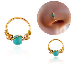 Bead, boho, Jewelry, nosehoop