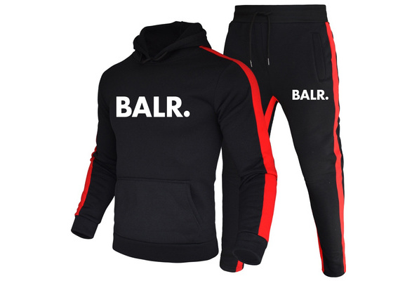 2020 New BALR Printed Mens Womens Fashion Suit Jogging Hoodie Sweatpants Set Pullover Sweat Pants Sports Tracksuit