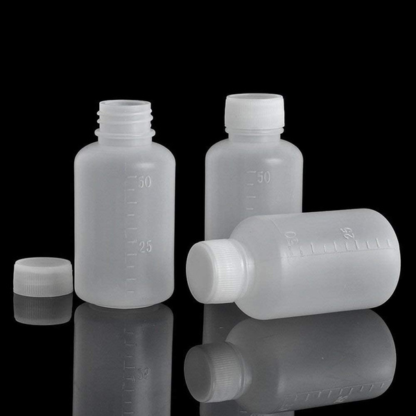 80g Wide Mouth Sample Sealing Solid Storage Container 20pcs sourcing map Plastic Lab Chemical Reagent Bottle