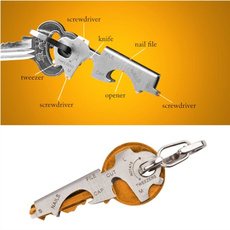 Steel, Multifunctional tool, keychainskeyring, Outdoor