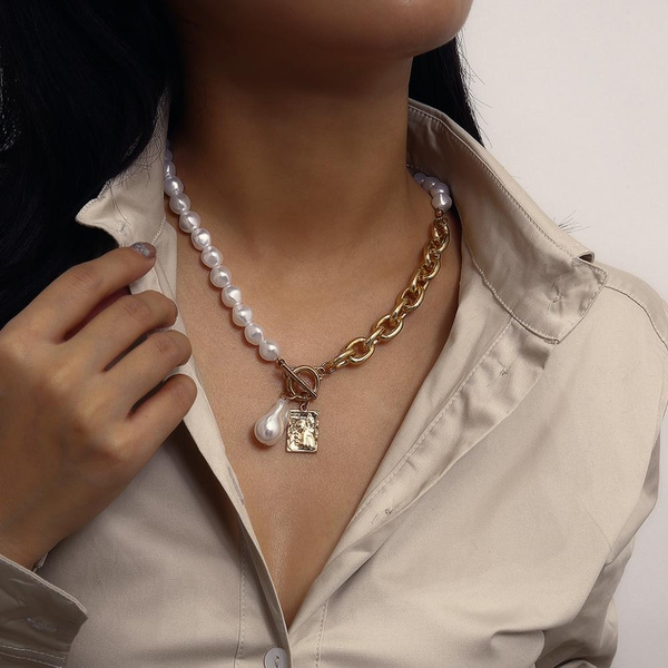 pearl angel necklace