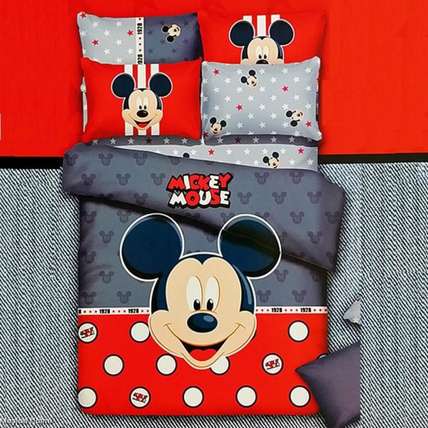 Disney Mickey Mouse Bedding Set Kids, Red Queen Size Mickey Mouse Bedding