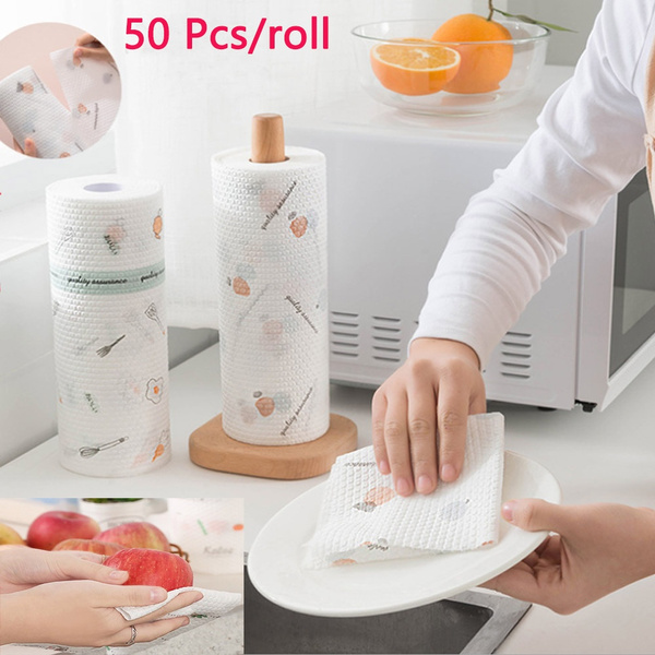 Wipes Wet and Dry Kitchen Dish Cloth Household Absorbent Non-woven Washable  Paper Towels