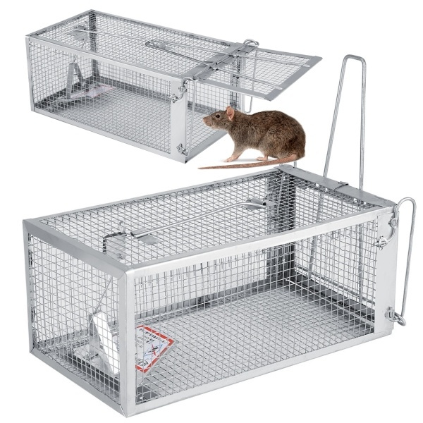 Easy Set One-Door Cage Trap for Raccoons, Stray Cats, Groundhogs ...