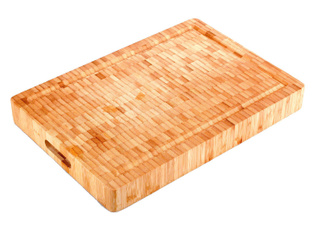 Premium Extra Large and Thick [17" x 12" x 2"] Organic Bamboo Butcher Block Chopping Board Cutting Board, Professional Grade