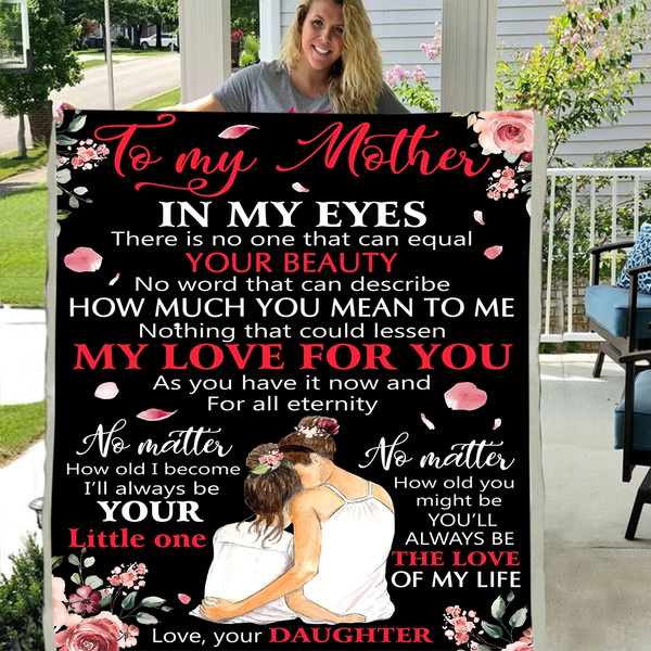 To My Mom From Daughter Gift Mother's Day Birthday Fleece Blanket