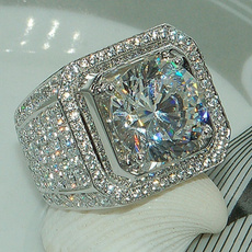 Fashion, wedding ring, mensdiamondring, Platinum plated