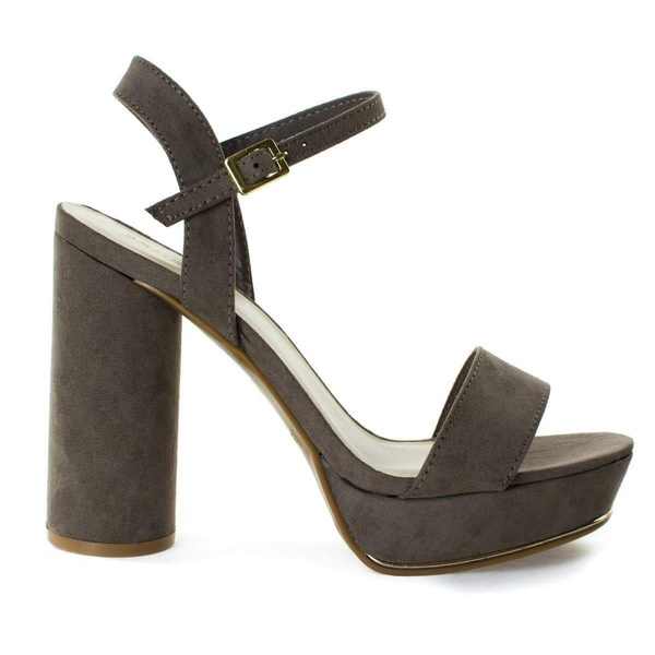 bamboo block heel sandals