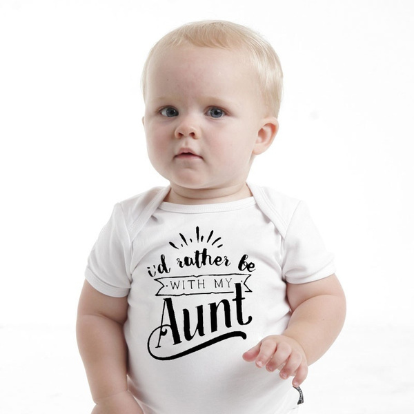 Baby clothes outlet with aunt sayings