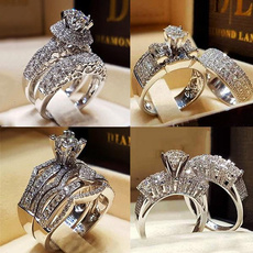 DIAMOND, 925 sterling silver, wedding ring, 925 silver rings
