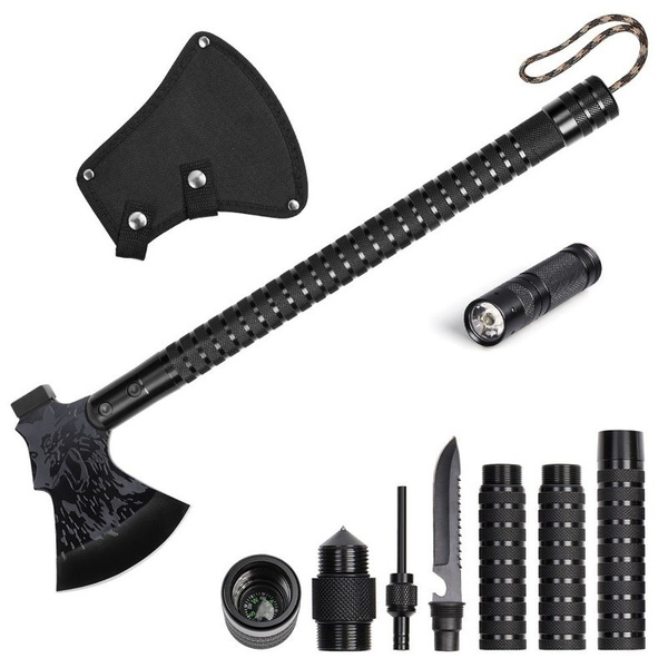 2020 Camping Stainless Axe with Sheath 18 inch Multitool Tactical ...