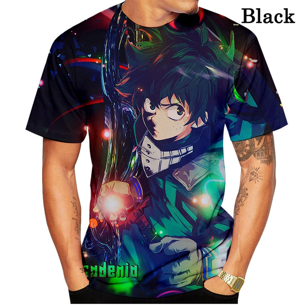 Anime Boku No Hero Academia T Shirt Men Anime T-shirt Harajuku Streetwear  Tops Short Sleeve Deku Tee Man Boy Print Tshirt Summer - AliExpress