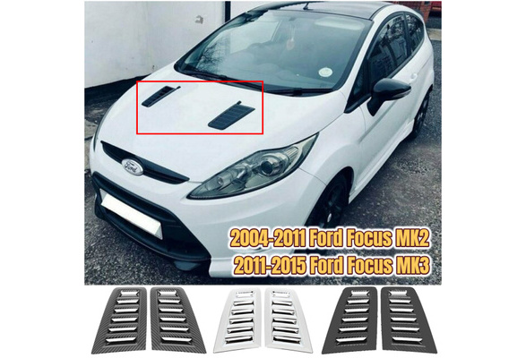 X AUTOHAUX Pair Vent Scoop Decorative Hood Bonnet Vent for Ford Focus Water Transfer Style
