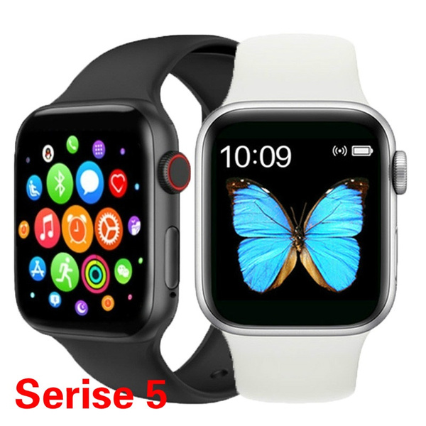 Smartwatch 1.54inch Bluetooth Appel 44mm Sangle changement Pression Art rielle tanche Montre Intelligente pour IOS Android PK IWO 12 IWO 8