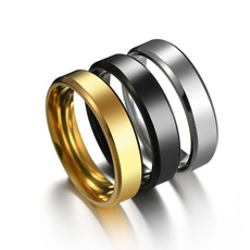 Steel, wedding ring, Wedding, 18k gold plated