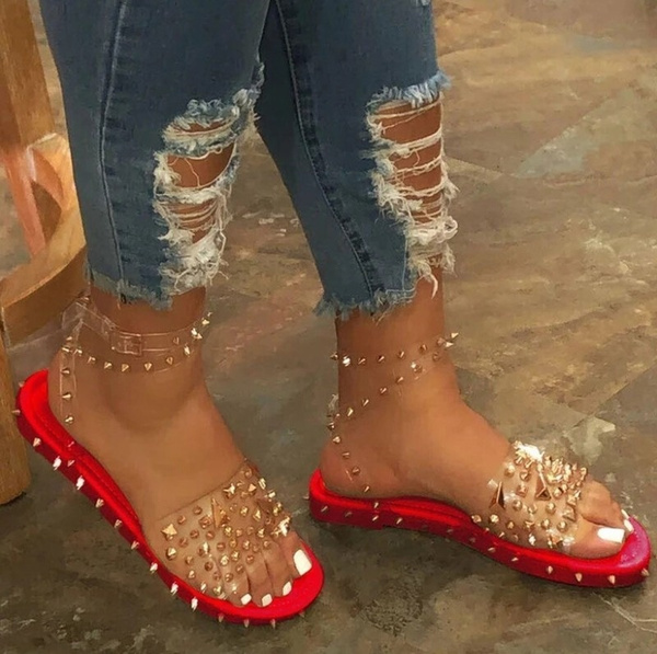clear beach shoes