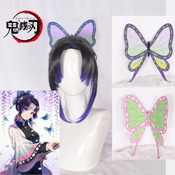 Demon Slayer Kimetsu no Yaiba Kochou Shinobu Cosplay Women Butterfly Hair Clip