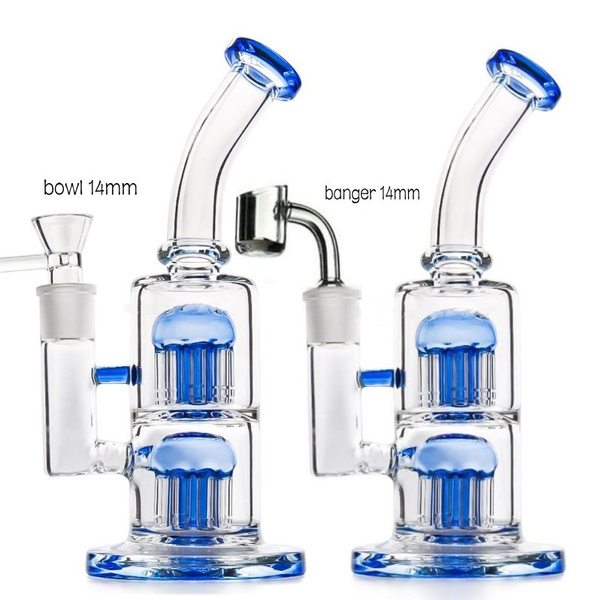10inch blue dab rig banger smoking hookahs 14mm banger Wish