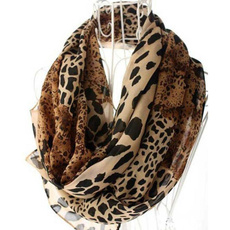 Fashion Women's Long Soft Wrap Lady Shawl Silk Leopard Chiffon Scarf